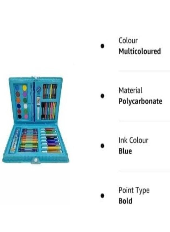 Manos 68 PIECES MIX COLOUR SET,CRAYON,WAX,WATERCOLOUR,PENCIL COLOUR SET FOR KIDS PACK OF 1 (Blue) - Image 4